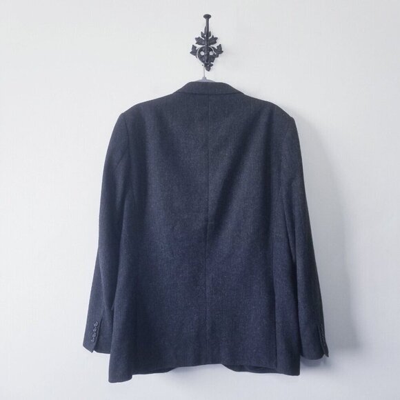 J Crew Blazer Mens 40L Gray Ludlow Wool Suit Jacket Sport Coat Preppy EUC - Picture 2 of 6